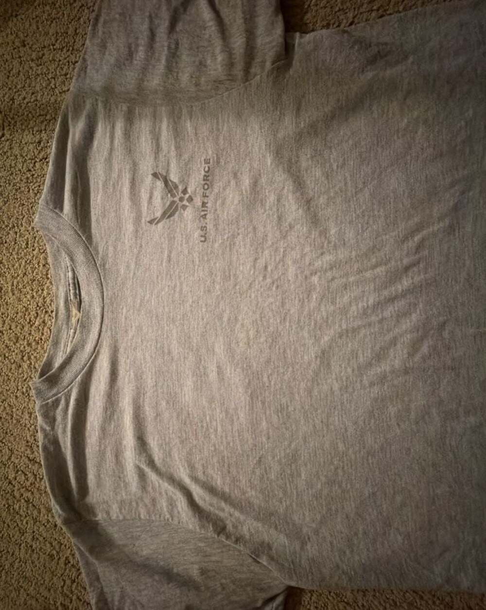Vintage U.S. Air Force PT Training T-Shirt Grey Reflective Logo